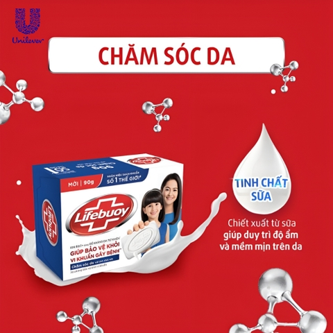 Bánh Xà Phòng Lifebuoy Vitamin+ Kháng Khuẩn 90G