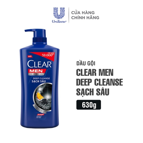 Dầu Gội Đầu Clear Men Cho Nam Đánh Bay Gàu 600G/ 630G