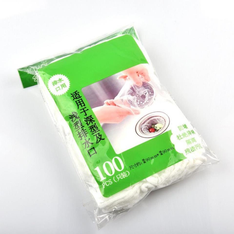 Túi Lọc Rác Bồn Rửa Chén Bát | Chậu Rửa Bát Dạng Lưới Co Dãn Có Chun - 100 Miếng/ Túi