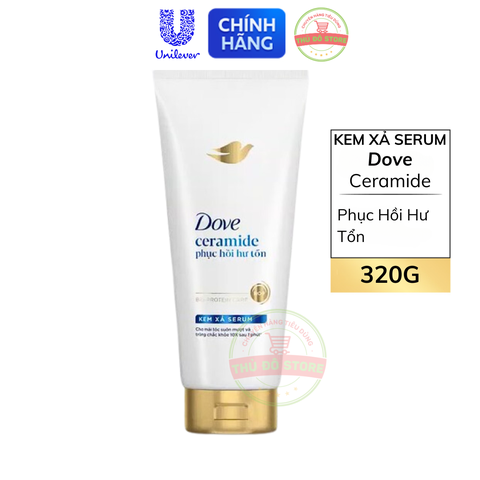 Kem Xả Serum Dove Ceramide Phục Hồi Hư Tổn - Tuýp 300G