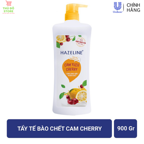 Sữa Tắm Hazeline Tẩy Tế Bào Chết Cam Cherry - Chai 900G