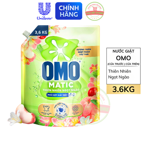 Nước Giặt OMO MATIC Thiên Nhiên (Xanh Lá) - Túi 3.6KG