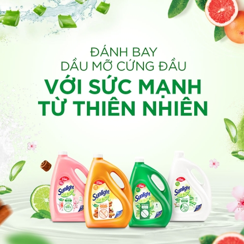 Nước Rửa Chén Bát Sunlight Matcha Trà Nhật Can 3.5Kg