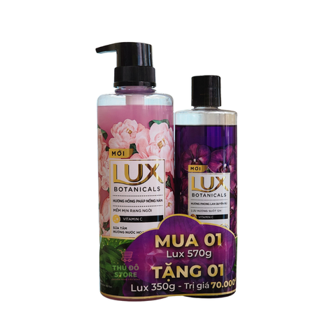 Sữa Tắm Lux Botanical Hương Nước Hoa Cao Cấp 570G (Tặng Chai 350G)