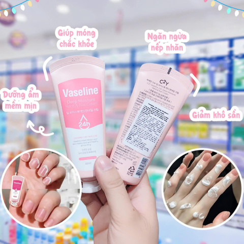 Kem Dưỡng Da Tay Và Móng Vaseline 24h Deep Moisture Hand & Nail Cream - Tuýp 60ML