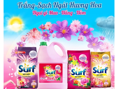 Bột Giặt Surf Hương Nước Hoa Xả Vải Ngát Hương Xuân - Túi 5.5KG