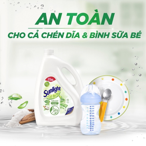 Nước Rửa Chén Bát Sunlight (Trắng) - Can 3.5Kg