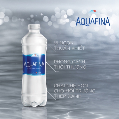 PEP Nước Uống Tinh Khiết Aquafina - Thùng 24 Chai x 355ML