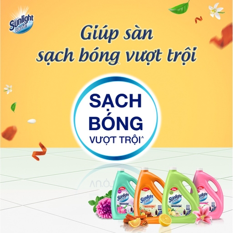Nước Lau Sàn Sunlight Diên Vỹ (Xanh) - Can 3.6KG