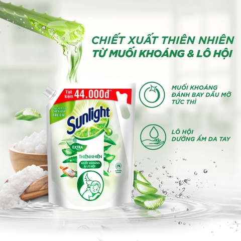 Nước Rửa Chén Bát Sunlight - Túi 3Kg