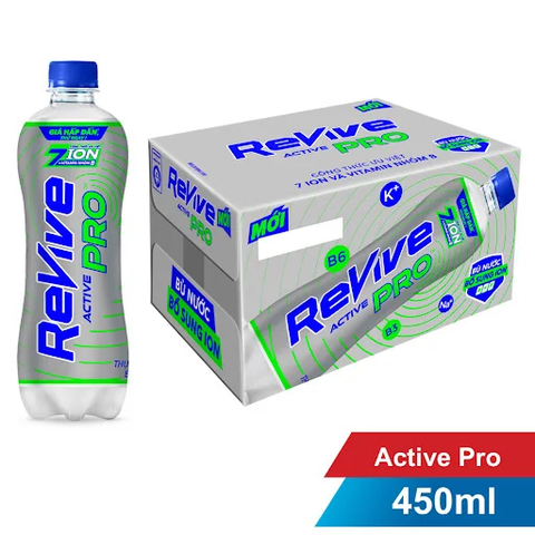PEP Nước Điện Giải Revive Active Pro Thể Thao - Thùng 24 Chai x 450ML