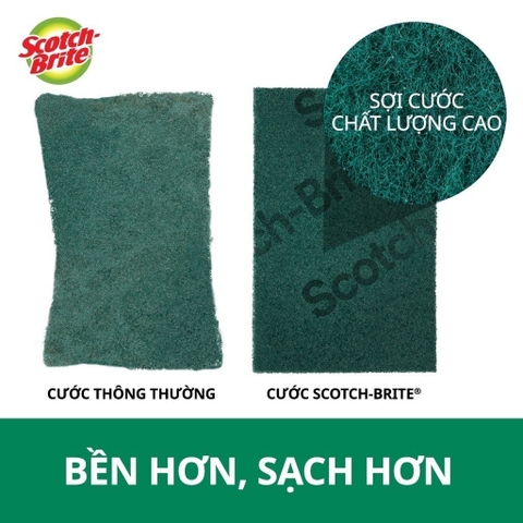 Cước Rửa Chén 3M™ Scotch-Brite® Sợi Cước Chất Lượng Cao Chống Trầy Siêu Sạch Có Mút - 1 Miếng