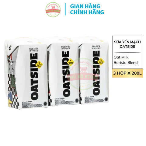 Sữa Yến Mạch OATSIDE Oat Milk Barista Blend | Chocolate - 3 Hộp x 200ML (1 Vỉ)