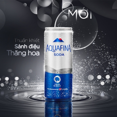 PEP Nước Uống Có Ga Aquafina Soda - Thùng 24 Lon x 320ML