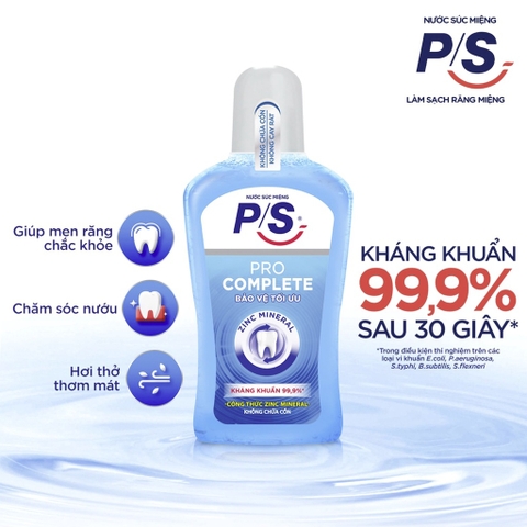 Nước Súc Miệng PS Chuyên Gia Kháng Khuẩn - Chai 300ML