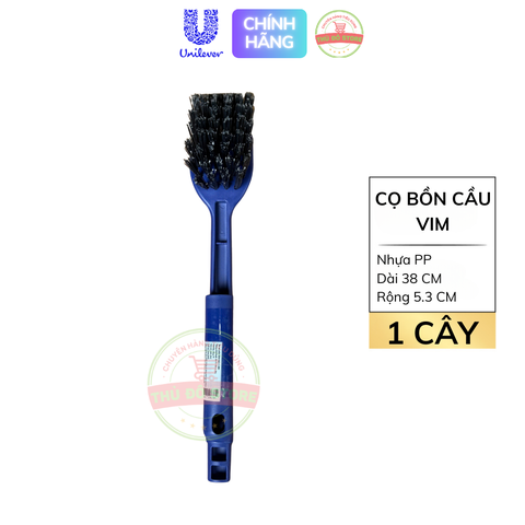Chổi Cọ Vệ Sinh Bồn Cầu Vim Cán Nhựa PP Dài Có Lỗ Treo (Xanh Dương) - 1 Cây