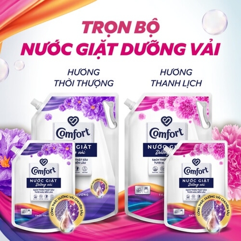 Nước Giặt Comfort Dưỡng Vải Hương Thời Thượng - Túi 3.6Kg
