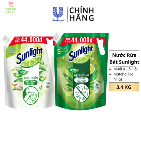 Nước Rửa Chén Bát Sunlight - Túi 3Kg