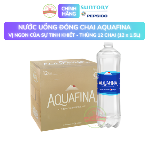 Nước Uống Tinh Khiết Aquafina - Thùng 12 Chai x 1.5L