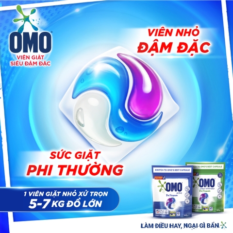 Viên Giặt OMO MATIC Công Nghệ Anh Quốc - 17 Viên/Túi