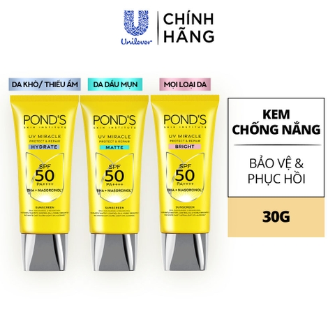Kem chống nắng phổ rộng Pond's UV Miracle SPF 50+ PA++++ Tuýp 50G