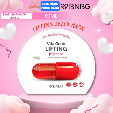 Mặt Nạ Phục Hồi Da Lão Hóa BNBG Vita Genic Lifting Jelly Mask (Đỏ) - Miếng 30ML