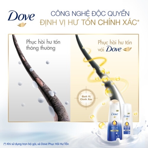 Dầu Gội Dove Phục Hồi Hư Tổn - Chai 640G (Tặng Xả Cùng Loại 140G)