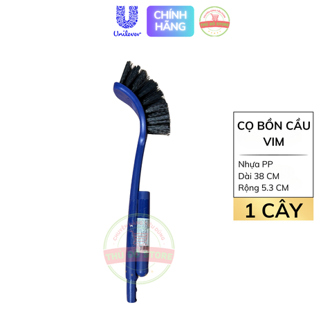Chổi Cọ Vệ Sinh Bồn Cầu Vim Cán Nhựa PP Dài Có Lỗ Treo (Xanh Dương) - 1 Cây