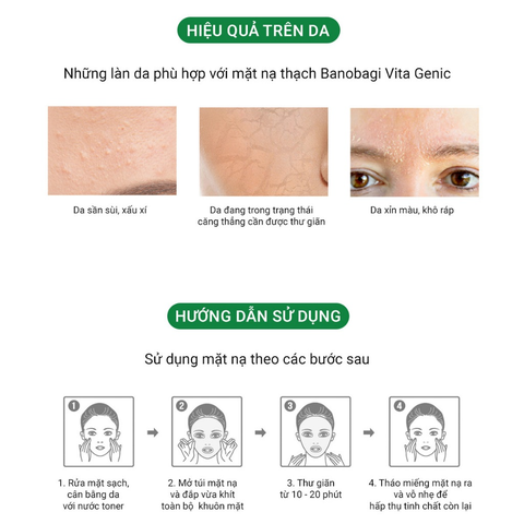 Mặt Nạ BANOBAGI PREMIUM Vita Genic Jelly Mask Relaxing Bổ Sung Vitamin B Dành Cho Da Bị Mệt Mỏi (Xanh Lá) - Miếng 30ML