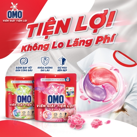 Viên Giặt OMO Tiện Lợi 3 Trong 1 - 30 Viên/ Túi