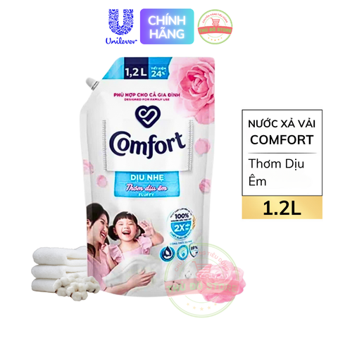 Nước Xả Vải Comfort Thơm Dịu Êm - Túi 1.2L