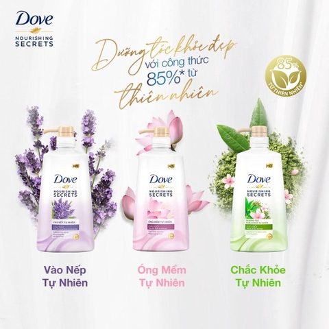 Dầu Gội Dove Dưỡng Tóc Chắc Khỏe Tự Nhiên Matcha - Chai 640G