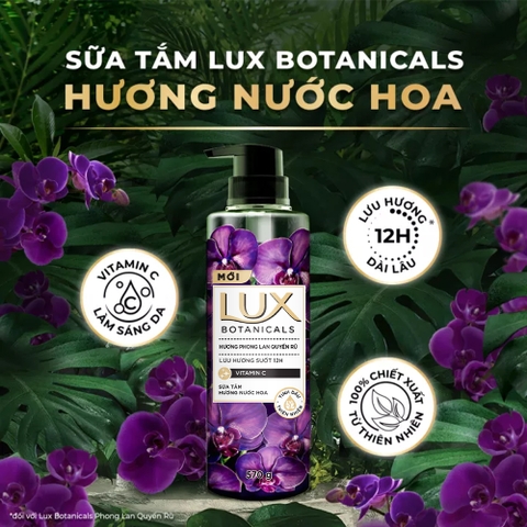 Sữa Tắm Lux Botanical Hương Nước Hoa Cao Cấp 570G (Tặng Chai 350G)