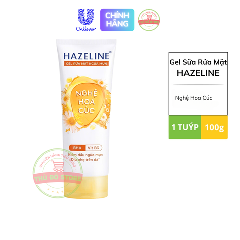 Gel Sữa Rửa mặt Hazeline Tuýp 100G