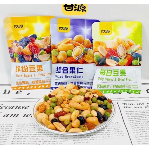 Hạt Mix Dinh Dưỡng GANYUAN | Hạt Dinh Dưỡng Mix Trái Cây Sấy Giòn | Hạt Ngũ Cốc Sấy Khô Tẩm Vị Nội Địa - Gói 30G