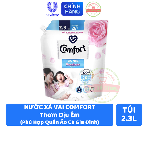 Nước Xả Vải Comfort Dịu Nhẹ Thơm Lành Tính Cho Quần Áo Bé - Túi 2.3L