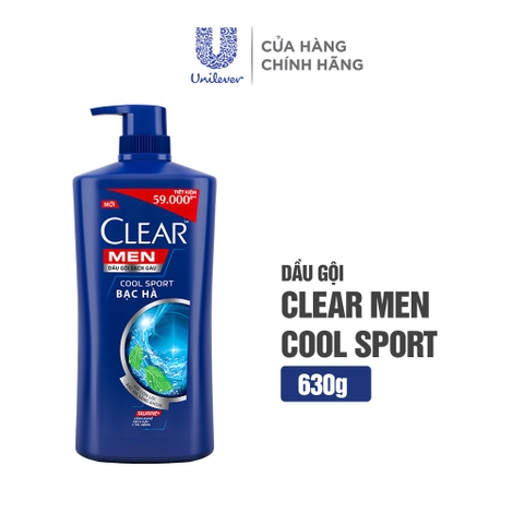 Dầu Gội Đầu Clear Men Cho Nam Đánh Bay Gàu 600G/ 630G