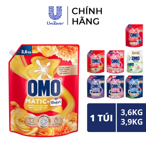 Nước Giặt OMO MATIC Cửa Trước | Cửa Ngang Chuyên Gia Giữ Màu - Túi 3.6KG