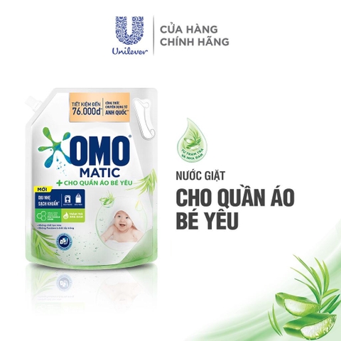 Nước Giặt OMO Matic Cho Quần Áo Bé - Túi 2.8KG