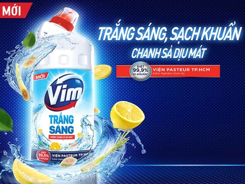 Nước Tẩy Bồn Cầu Vim Trắng - Chai 870ML