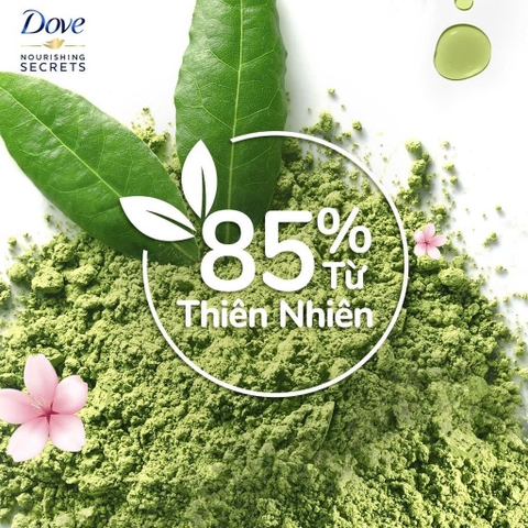 Dầu Gội Dove Dưỡng Tóc Chắc Khỏe Tự Nhiên Matcha - Chai 640G