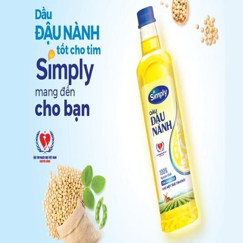 Dầu Ăn Simply Đậu Nành - Chai 1L