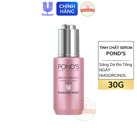 Serum Dưỡng Sáng Da Đa Tầng Pond Bright Miracle Ngày & Đêm Mờ Thâm Sạm Với 50X Niasorcinol - Lọ 30G (Hồng)