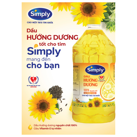 Dầu Ăn Simply Hướng Dương - Chai 2L