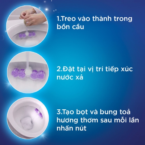 Viên Treo Bồn Cầu VIM Sạch Khuẩn Trà Xanh Chanh Vàng - Viên 50G