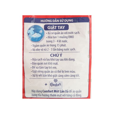 Bột Giặt Tay OMO Comfort Vàng Tinh Dầu Thơm - Túi 2.6KG