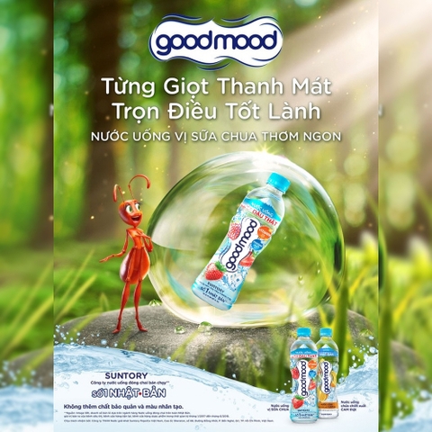 PEP Nước Uống Goodmood Vị Dâu - Thùng 24 Chai x 450ML