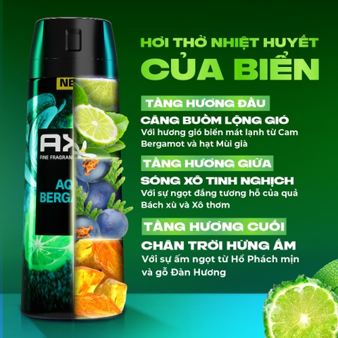 Xịt Thơm Nước Hoa AXE - Chai 135ML