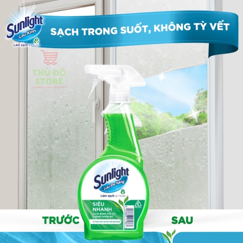 Nước Xịt Lau Sunlight Đa Năng Siêu Nhanh - Chai 520ML (Xanh Lá - Nâng Cấp Từ CIF)
