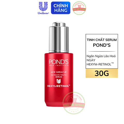 Serum Pond Age Miracle Ban Ngày & Đêm Mờ Đốm Nâu Và Nếp Nhăn Với 50X Hexyl-Retinol - Lọ 30G (Đỏ)